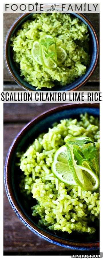 Cilantro Lime Rice Recipe: Flavorful Side Dish for Any Meal 5 Fragrant, flavourful, bright, vibrant, and green; this simple Scallion Cilantro Lime Rice side dish will knock your socks off. Prepare to swoon.