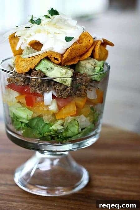 Layered Chopped Taco Salad