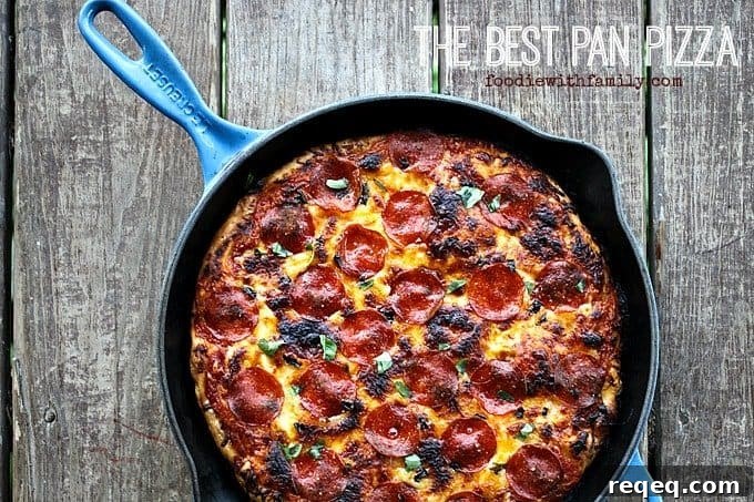 Pan Pizza Guide: How It’s Made, Why It Works, and Topping Ideas 7 The Best Pan Pizza {super easy!} from foodiewithfamily.com
