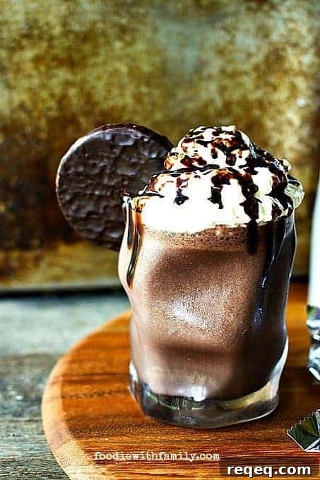 Peppermint Patty Milkshake Recipe: Creamy Mint Chocolate Shake 2 Cool, chocolatey, Peppermint Patty Milkshake