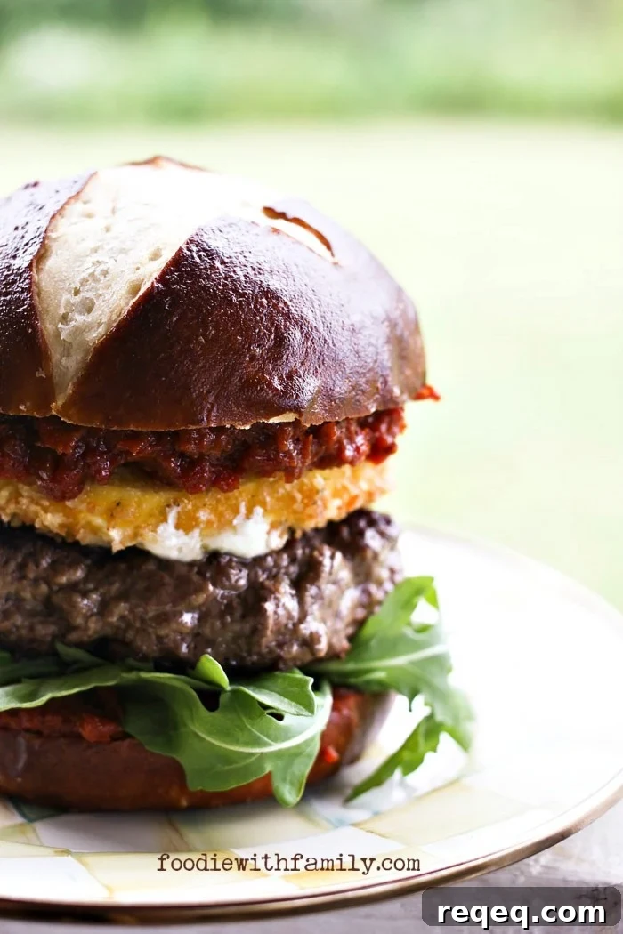 Crispy Fried Mozzarella & Sun-Dried Tomato Burgers 2 Fried Mozzarella and Sun Dried Tomato Burgers from foodiewithfamily.com