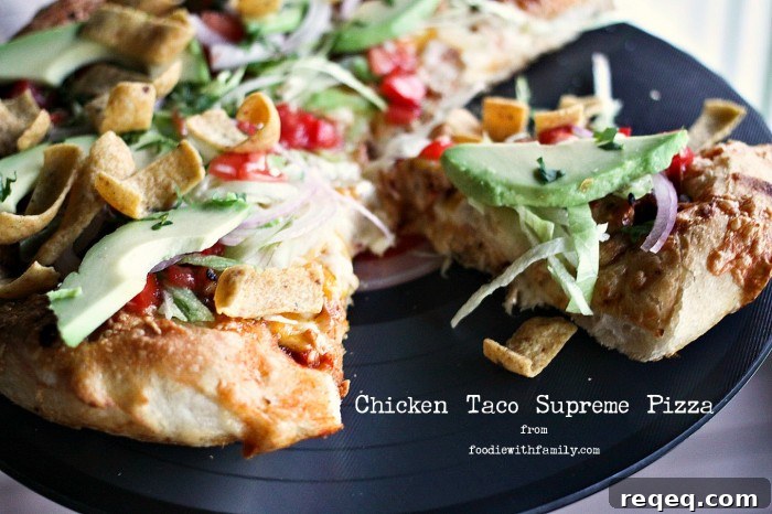Chicken Taco Supreme Pizza from foodiewithfamily.com #JCPAmbassador #Sponsored #BH