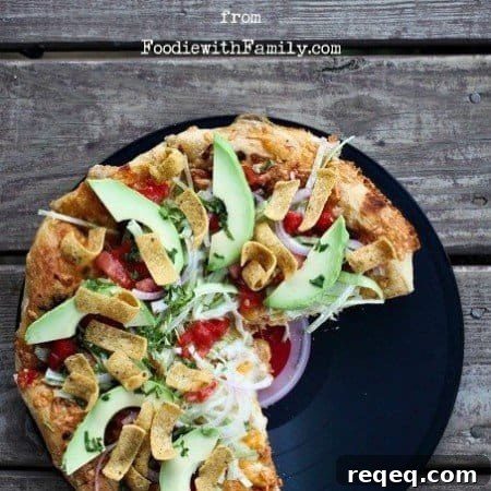 Chicken Taco Supreme Pizza Recipe — Crispy, Cheesy & Loaded 4 Chicken Taco Supreme Pizza from foodiewithfamily.com #JCPAmbassador #Sponsored #BH