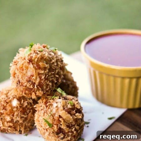 Prosciutto-Stuffed Arancini: Crispy Fried Risotto Balls with Cheese 4 Prosciutto Arancini {crispy cheese-stuffed, fried risotto balls} from foodiewithfamily.com