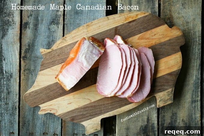 Homemade Canadian Bacon Recipe (Smoker or Oven) 2 Homemade Maple Canadian Bacon {smoker optional!} from foodiewithfamily.com