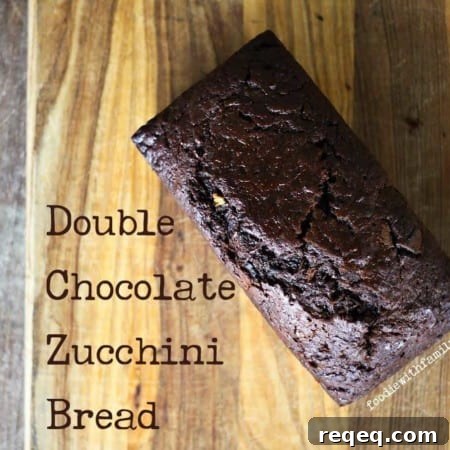 Double Chocolate Chunk Zucchini Bread from foodiewithfamily.com