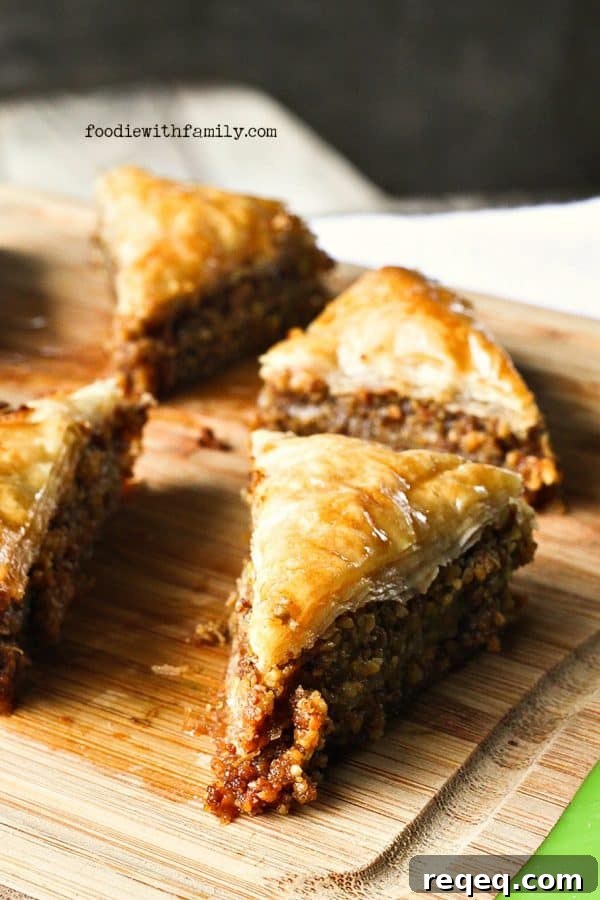 Cardamom Pistachio Baklava from foodiewithfamily.com