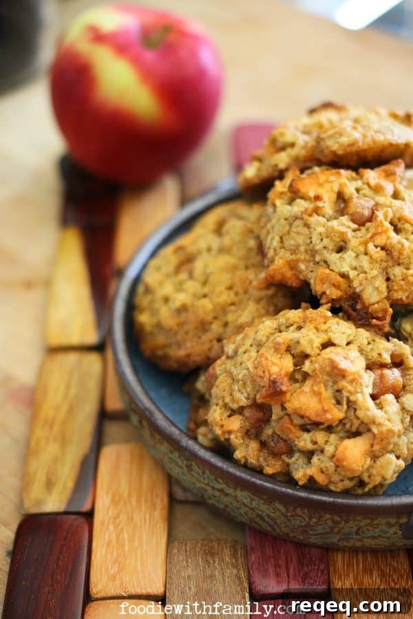 Caramel Apple Oatmeal Cookies with Chewy Brown Sugar Crumble 3 Caramel Apple Oatmeal Cookies from foodiewithfamily.com