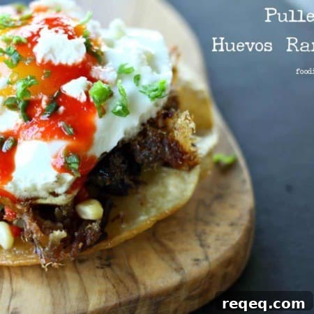 Huevos Rancheros with Pulled Pork from foodiewithfamily.com