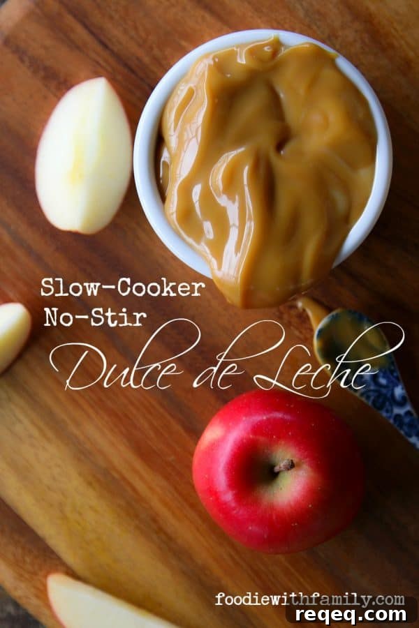 Slow-Cooker Jarred Dulce de Leche (No Stir, No Cans) 4 Dulce de leche made in the slow-cooker in jars. No stirring, no cans! foodiewithfamily.com
