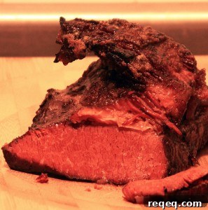 Glazed Corned Beef with Honey-Mustard Finish 5 Ain't it perty? Good enough to make your tongue slap your brain silly.