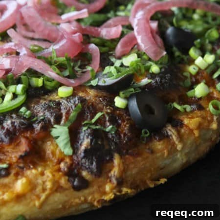Trashed Up Barbecue Turkey Pizza for turkey leftovers at foodiewithfamily.com