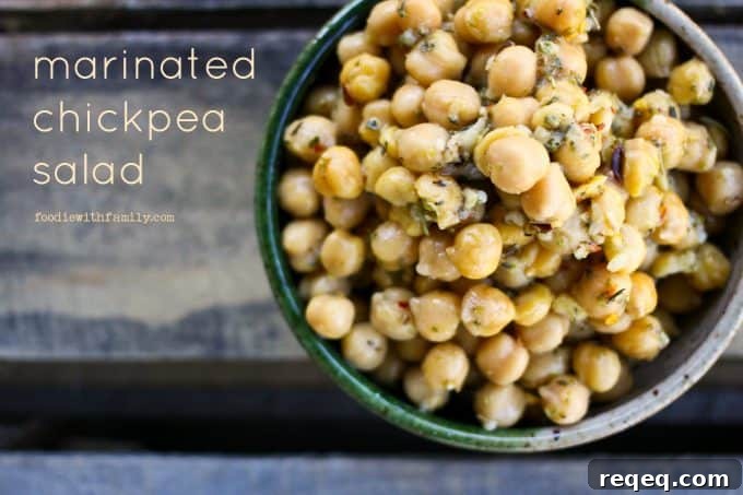 Zesty Marinated Chickpea Salad with Herbs and Lemon 3 Italian Flavours Marinated Chickpea Salad from foodiewithfamily.com
