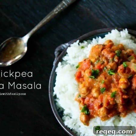 30 minute Chickpea Tikka Masala- hearty, simple, pocketbook friendly, stick-to-your-ribs comfort food that just happens to be meat, dairy, and gluten free from foodiewithfamily.com