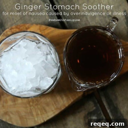 Relief is on the way! Ginger Stomach Soother from foodiewithfamily.com