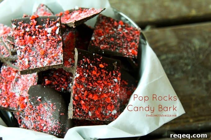 Pop Rocks Chocolate Bark Recipe: Crispy, Fizzy Candy Bark Tutorial 2 Pop Rocks Candy Bark for festive holiday fun from foodiewithfamily.com