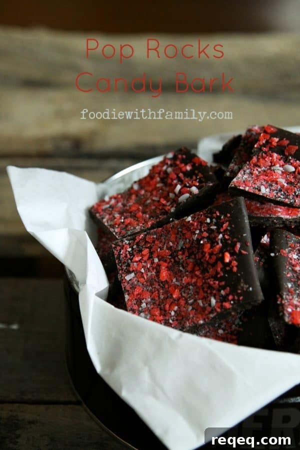 Pop Rocks Chocolate Bark Recipe: Crispy, Fizzy Candy Bark Tutorial 3 Pop Rocks Candy Bark for festive holiday fun from foodiewithfamily.com