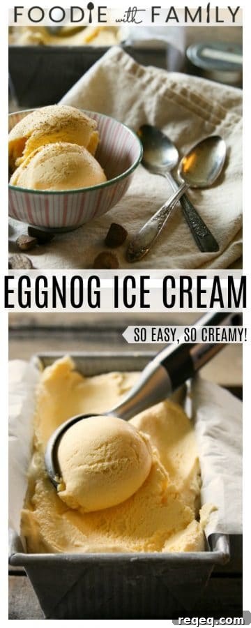 Eggnog Ice Cream {5 Minute Methods} is creamy, ridiculously simple, and worlds better than the stuff you buy at the store!