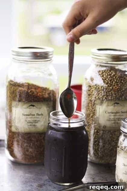 Homemade Root Beer Syrup using botanicals from foodiewithfamily.com