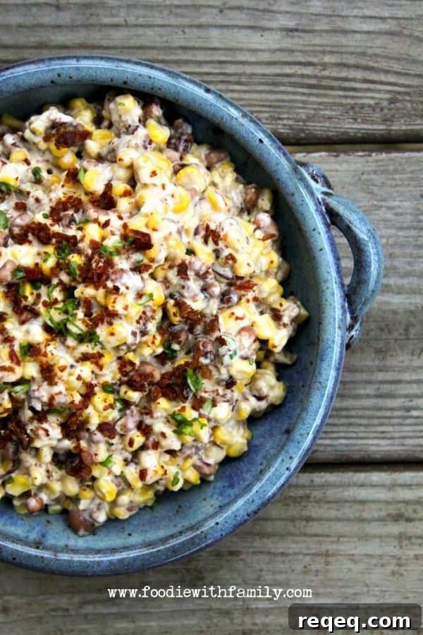 Slow-Cooker Black-Eyed Pea Dip with Corn & Bacon Recipe 2 Slow-Cooker Black-Eyed Pea Dip with Corn and bacon from foodiewithfamily.com