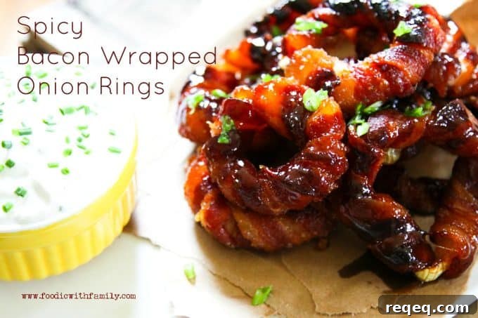 Crispy Bacon-Wrapped Onion Rings Recipe for Game Day Snacks 3 Easy Bacon Wrapped Onion Rings from foodiewithfamily.com