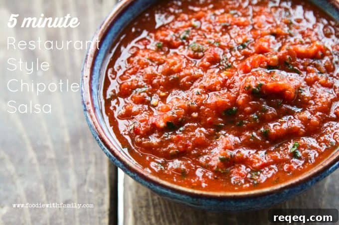 Authentic Chipotle Salsa Recipe in 5 Minutes (Restaurant-Style) 3 Have Restaurant Style Chipotle Salsa in 5 minutes from foodiewithfamily.com