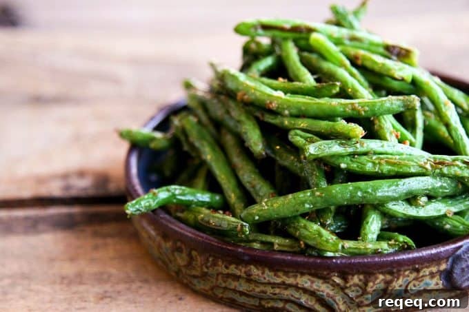 Roasted Ginger Sesame Green Beans Recipe 3 Simple, fast, Roasted Ginger Sesame Green Beans by foodiewithfamily.com
