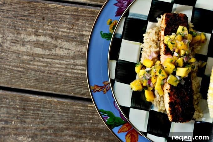 Blackened Salmon Caesar Salad Recipe for Grilled Fish Lovers 3 Cajun Blackened Salmon {20 minute meal} from foodiewithfamily.com