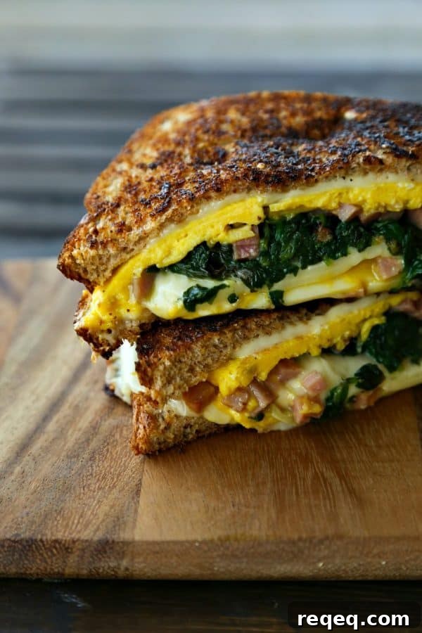 Spinach Omelet Grilled Cheese Sandwich Recipe 2 Spinach Omelet Grilled Cheese for #PinaMealGiveAMeal and @Landolakesktchn