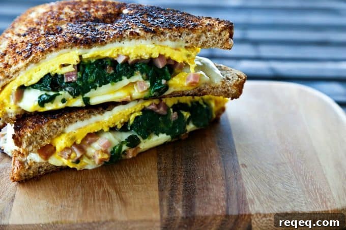 Spinach Omelet Grilled Cheese Sandwich Recipe 3 Spinach Omelet Grilled Cheese for #PinaMealGiveAMeal and @Landolakesktchn