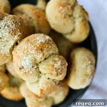 Easy Garlic Knots. Skip the pizzeria and indulge at home!
