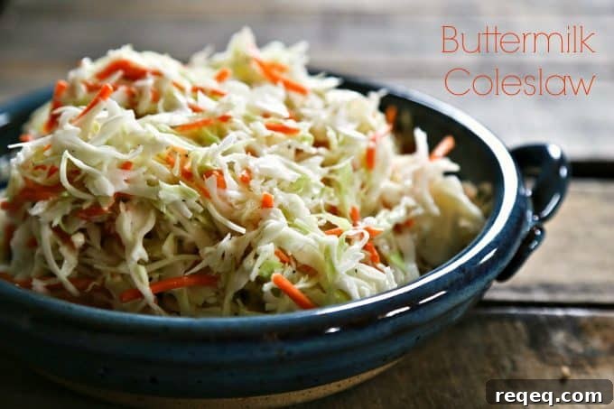 Southern style Classic Buttermilk Coleslaw