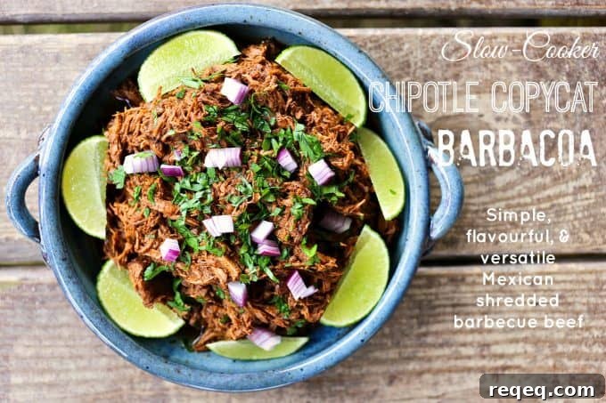 Slow Cooker Chipotle-Style Barbacoa Recipe (Copycat) 2 Slow-Cooker Copycat Chipotle Barbacoa Shredded Beef