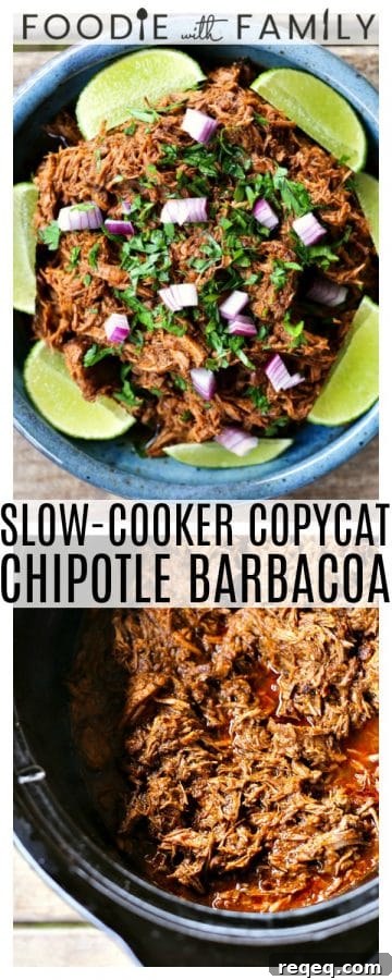 Slow Cooker Chipotle-Style Barbacoa Recipe (Copycat) 8 Use your crockpot to make Slow-Cooker Copycat Chipotle Barbacoa {Mexican Barbecue Shredded Beef}