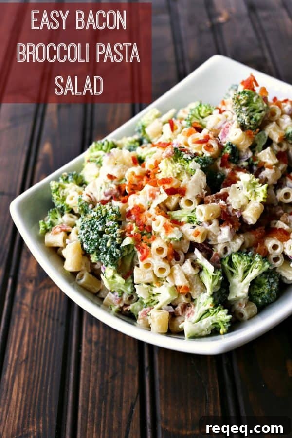 Creamy Bacon and Broccoli Pasta Salad with Tangy Dressing 2 Easy Bacon Broccoli Salad with cheddar