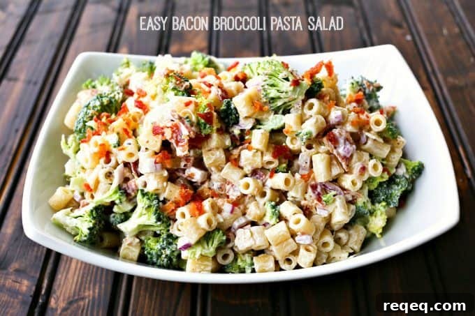 Creamy Bacon and Broccoli Pasta Salad with Tangy Dressing 3 Easy Bacon Broccoli Salad with cheddar