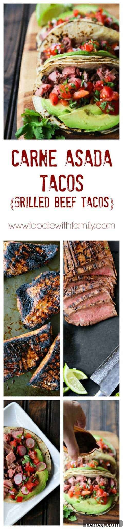 Grilled Carne Asada Tacos: Juicy Mexican Beef Street Tacos 7 Carne Asada Tacos {Grilled Beef Tacos}