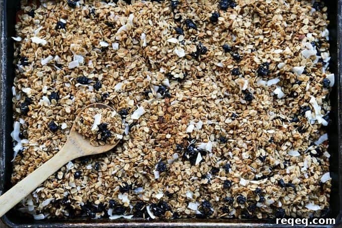 Slow-Cooker Blueberry Coconut Vanilla Granola Recipe 3 Easy as can be, Slow-Cooker Blueberry Coconut Vanilla Granola doesn't heat up the kitchen.