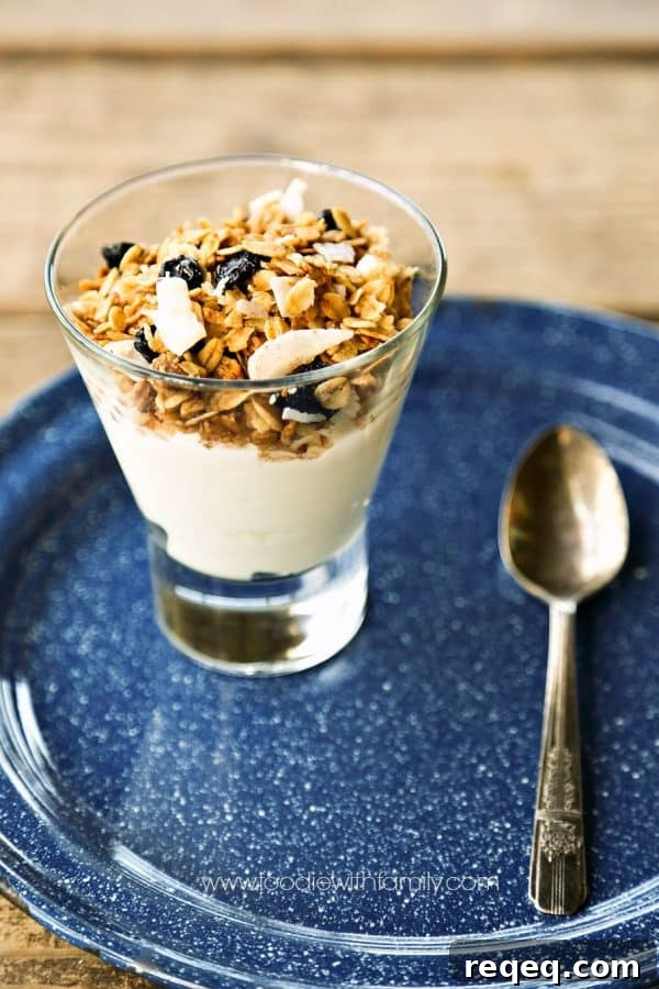 Slow-Cooker Blueberry Coconut Vanilla Granola Recipe 4 Easy as can be, Slow-Cooker Blueberry Coconut Vanilla Granola doesn't heat up the kitchen.