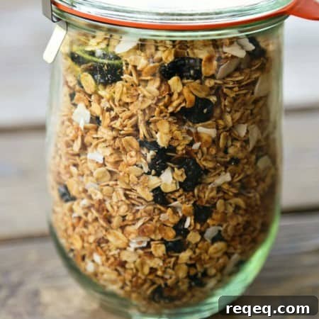 Slow-Cooker Blueberry Coconut Vanilla Granola Recipe 5 Easy as can be, Slow-Cooker Blueberry Coconut Vanilla Granola doesn't heat up the kitchen.