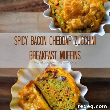 Spicy Bacon Cheddar Zucchini Morning Muffins 5 Spicy Bacon Cheddar Zucchini Breakfast Muffins from foodiewithfamily.com