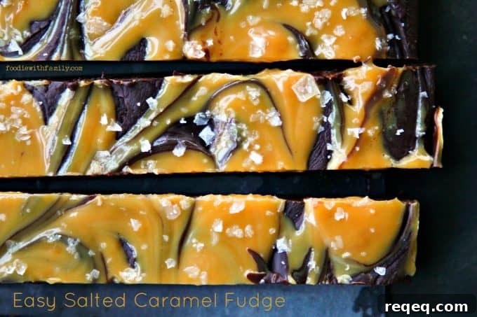 Top 25 Most-Loved Recipes from 2015 for Every Meal 16 Easy Salted Caramel Fudge with a hint of bourbon from foodiewithfamily.com