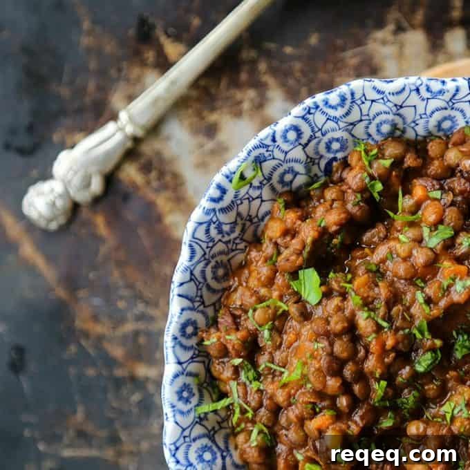 Hearty Ham and Lentil Stew Recipe for Cozy Weeknight Meals 3 Thick, hearty Lentil Stew with ham