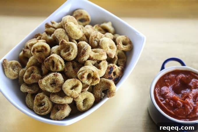 Crispy Toasted Tortellini Bites with Garlic Parmesan Dip 2 Toasted Tortellini Bites