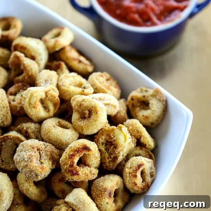 Crispy Toasted Tortellini Bites with Garlic Parmesan Dip 5 Toasted Tortellini Bites
