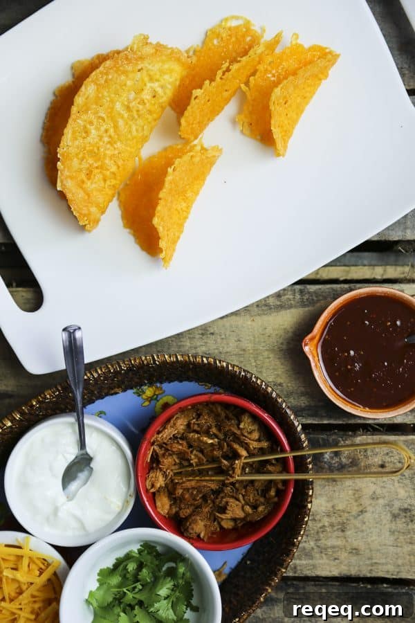Crispy Baked Cheese Taco Shells for Low-Carb Tacos 2 Pure Cheese Taco Shells from foodiewithfamily.com