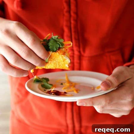 Crispy Baked Cheese Taco Shells for Low-Carb Tacos 6 Cheddar Cheese Taco Shells from foodiewithfamily.com