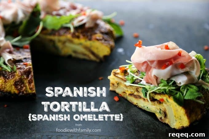 Authentic Spanish Tortilla (Classic Spanish Omelette Recipe) 2 Spanish Tortilla or Spanish Omelette is filled with tender potatoes and onions.