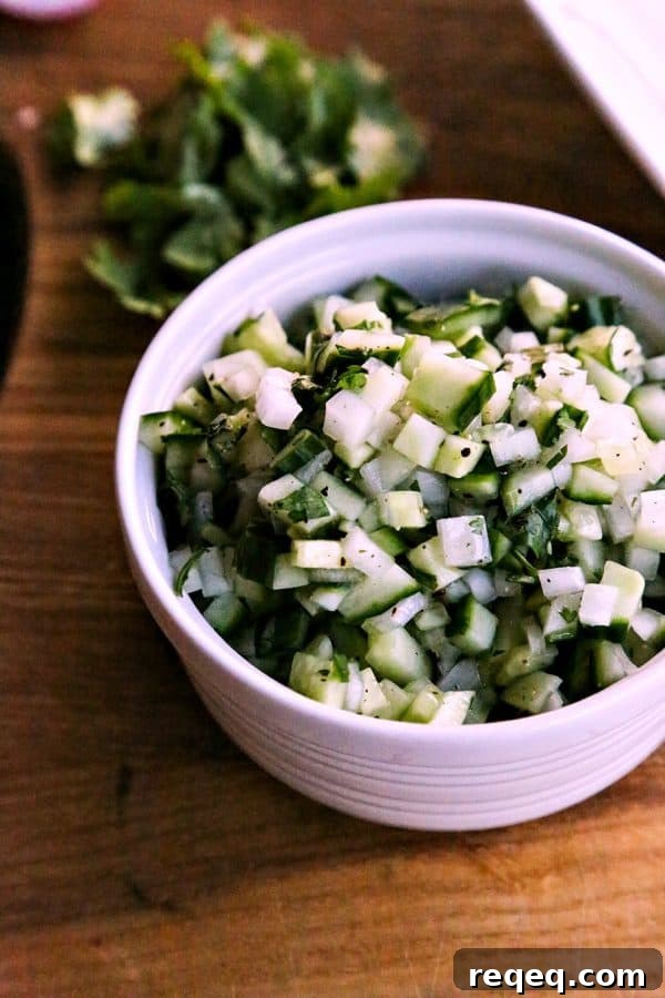 Cucumber and Sweet Onion Salsa Recipe — Fresh Summer Dip 4 Crunchy, refreshing, cooling Cucumber Sweet Onion Salsa from foodiewithfamily.com