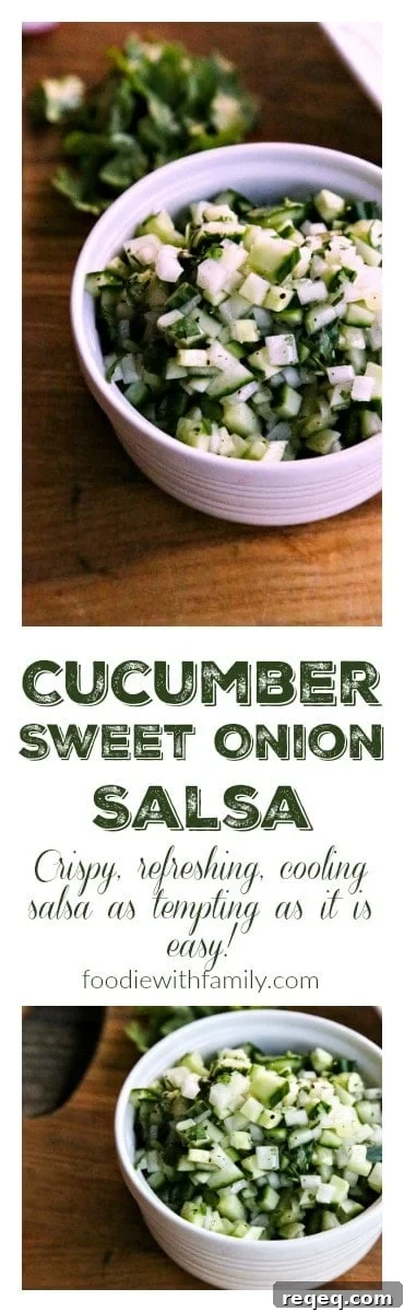 Cucumber and Sweet Onion Salsa Recipe — Fresh Summer Dip 6 Crunchy, refreshing, cooling Cucumber Sweet Onion Salsa from foodiewithfamily.com